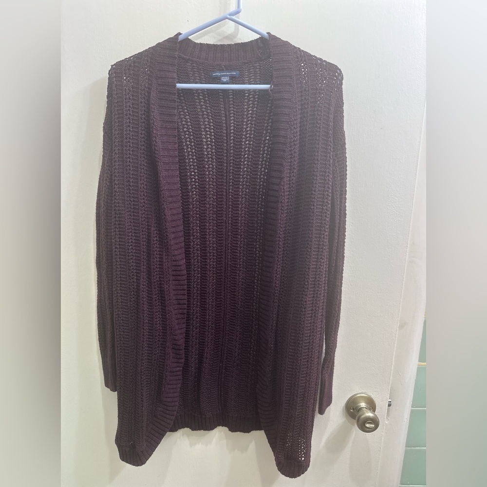 American Eagle Outfitters Women's Open-Front Cardigan - Purple